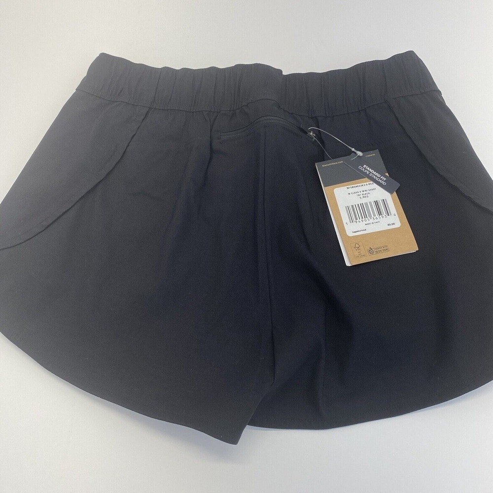 The North Face Women's Class V Mini Shorts Size S Black Drawstring Pocket New - Picture 9 of 16